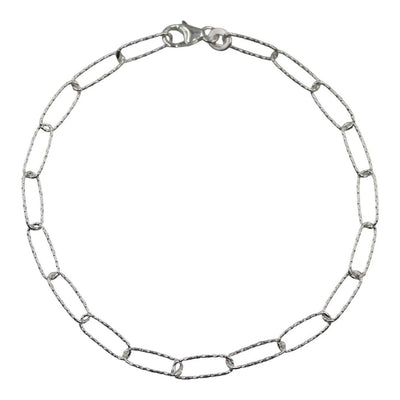 Sterling Silver Oval Link Bracelet – 7.5 Inch