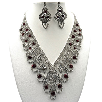 Radiant Elegance Diamante Choker & Drop Earrings Set