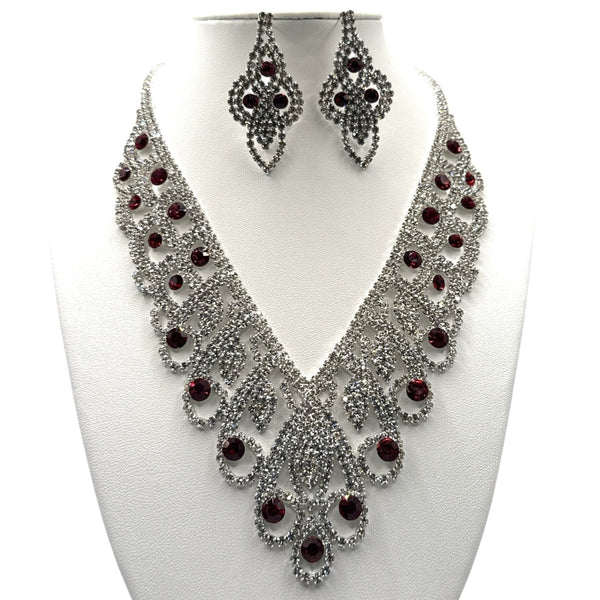 Radiant Elegance Diamante Choker & Drop Earrings Set