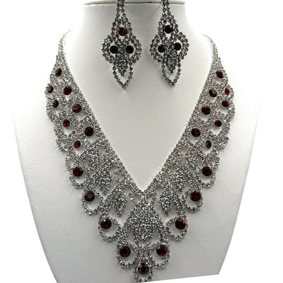 Radiant Elegance Diamante Choker & Drop Earrings Set