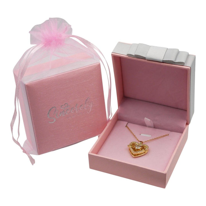 Elegant Diamante Heart Pendant for Women