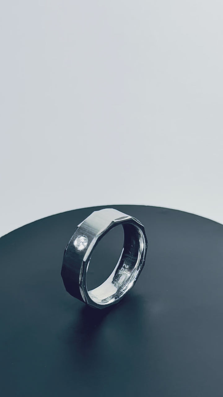 Frost Mark Ring Worn on Hand