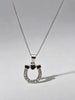 Luxury packaging of RAFYQ Silver CZ Lucky Horse Shoe & Heart Pendant