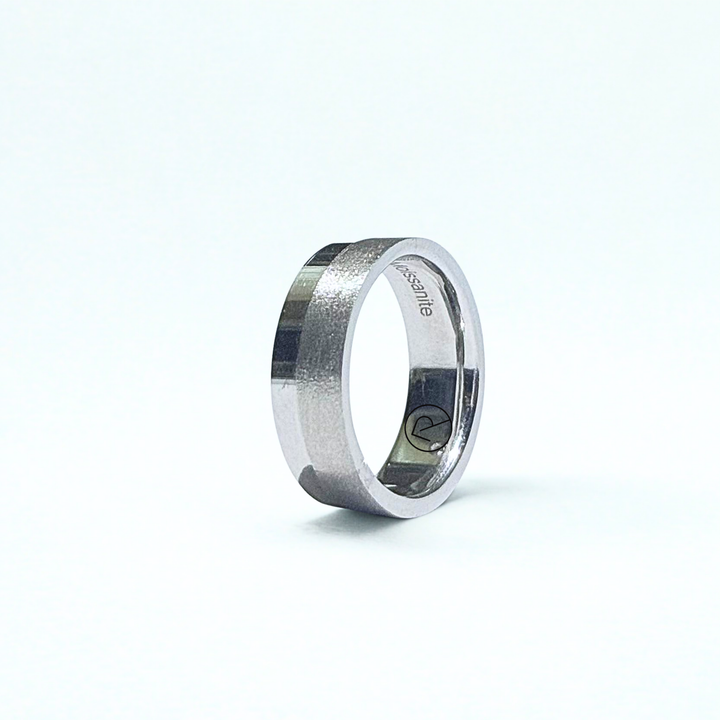 Silver Crest Ring Worn on Hand