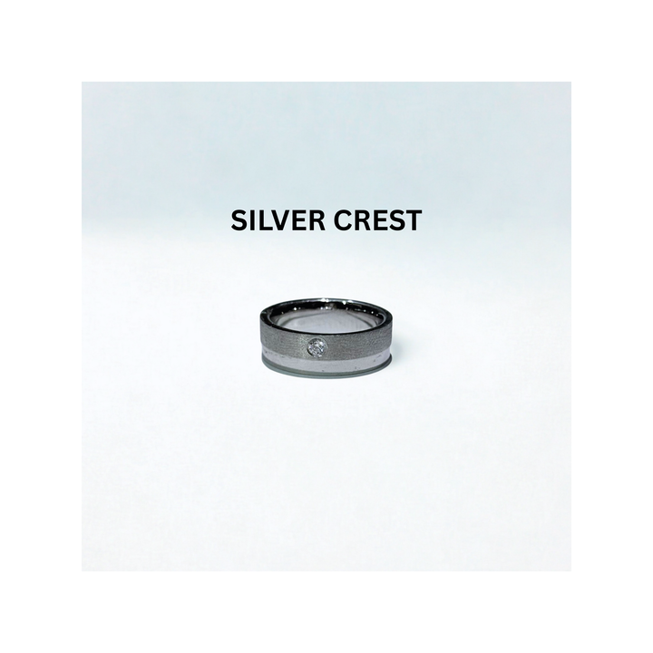 Silver Crest Ring Side Profile