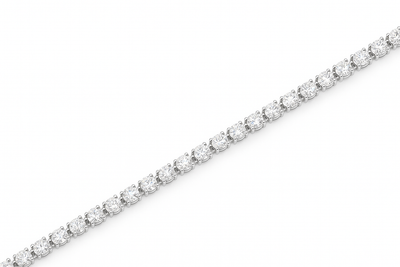 Close-up of sparkling cubic zirconia stones on tennis bracelet
