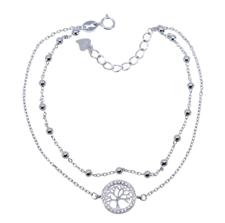 Silver Tree of Life Bracelet with adjustable chain and gift box